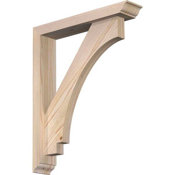 Ekena Millwork Imperial Traditional Smooth Bracket w/ Offset Brace, Douglas Fir, 3 1/2"W x 18"D x 22"H BKT0402X18X22IMP01SDF - main